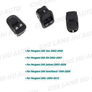 FOR Peugeot 206 Van 2002-2009 Front Manual Window Switch Panel 6552WQ - Picture 1 of 9