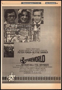 FUTUREWORLD__Promo/poster originale 1976 Trade AD__YUL BRYNNER__BLYTHE DANNER - Foto 1 di 1