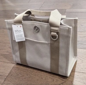 LULULEMON Canvas Tote Bag MINI 4.5L MOJAVE TAN/LIGHT IVORY- NEW! Ready To Ship - Picture 1 of 10