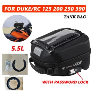 Motorcycle Tank Bag & Tank Lock Set For KTM Duke RC 390 250 200 125 2023 2024 - Picture 1 of 6