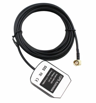 GPS Active Antenna 90-Degree SMA Male Plug 28dB with Magnetic Mount - Image 1 of 3