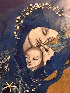 Signed Paula Wright Ltd Ed #3/100 Lithograph “Madonna Of The Sea” - Picture 1 of 10