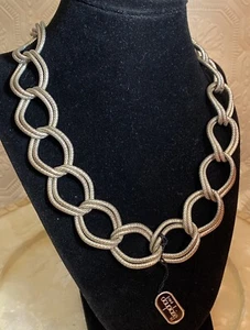 Vintage Retro Big Silver Chain Links 18” NWT ~ - Picture 1 of 5