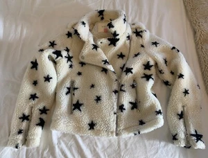 BLANKNYC girl Fuzzy Moto Jacket L - Picture 1 of 8