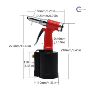 Druckluft Nietpistole 3,2-6,4mm Pneumatische Popnietenzange Blindnietpistole NEU - Bild 1 von 11