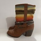 colorful ankle boots southwestern womens size 6 guc see pics