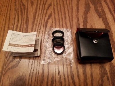 Crystal Optics 28mm Camera/Video 3 Piece Lens Filter Kit UV, PL and F-DL w/CASE - Image 1 of 2