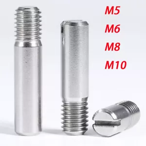 M5~M10 304 SS one-line ex-thread cylinder slotted headless screw positioning pin - Picture 1 of 5