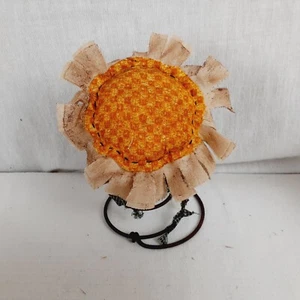 Hand Crafted Vintage Tornado Spring Coil W/ Fabric Flower Primitive Rustic Decor - Picture 1 of 8