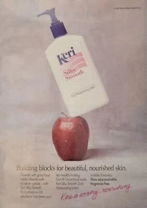 1992 Keri Silky Smooth Daily Moisturizing LotionVtg Print Ad Apple Good Food - Picture 1 of 1