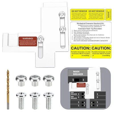 Generator Interlock Kit Compatible with Murray/Siemens 150 amp or 200 amp Panels - Image 1 of 4