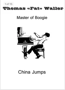 "China Jumps” by Thomas ‘Fat’ Waller Sheet Music - Picture 1 of 2