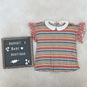 MATILDA JANE Striped Collar Knit Top Size 6Y - Picture 1 of 3