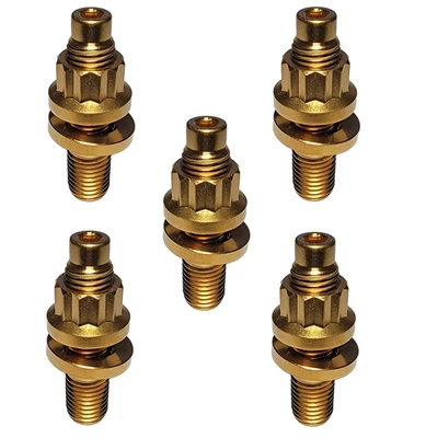 Kit de pernos de escape Honda K Series K20 / K24 dorado titanio M10x1.25 45 mm 5pk Foto 1 de 3