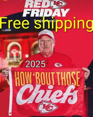 NFL Kansas City Chiefs Red kingdom Flag 2025 Friday Mcdonald's New In Package