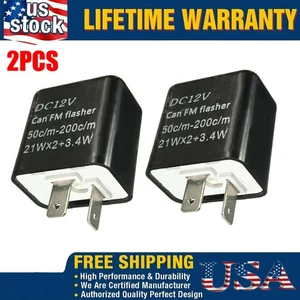 2 x Adjustable LED Flasher Relay Turn signal Blinker Light for Motorcycle 2Pin! - Bild 1 von 11
