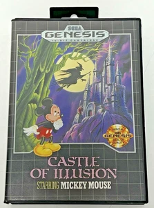 Castle of Illusion - Sega Genesis - CASE ONLY w/ Hang Tab - Authentic - Picture 1 of 4