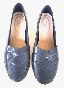 Clarks Collections Ultimate Comfort 7.5D Navy Leather Woven Toe Slipper... - Bild 1 von 9