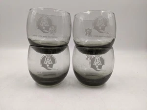 4 Vintage New England Patriots Roly Poly Gläser NFL 10oz Smoke LowBall MCM - Bild 1 von 3