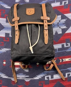 Fjällräven Rucksack 21 schwarz G-1000 Leder Canvas Backpack robust Wandern Gr. M - Bild 1 von 17