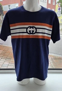 Gucci - T-Shirt In Blau Gr. M - Zustand : in Ordnung - Top - Bild 1 von 8