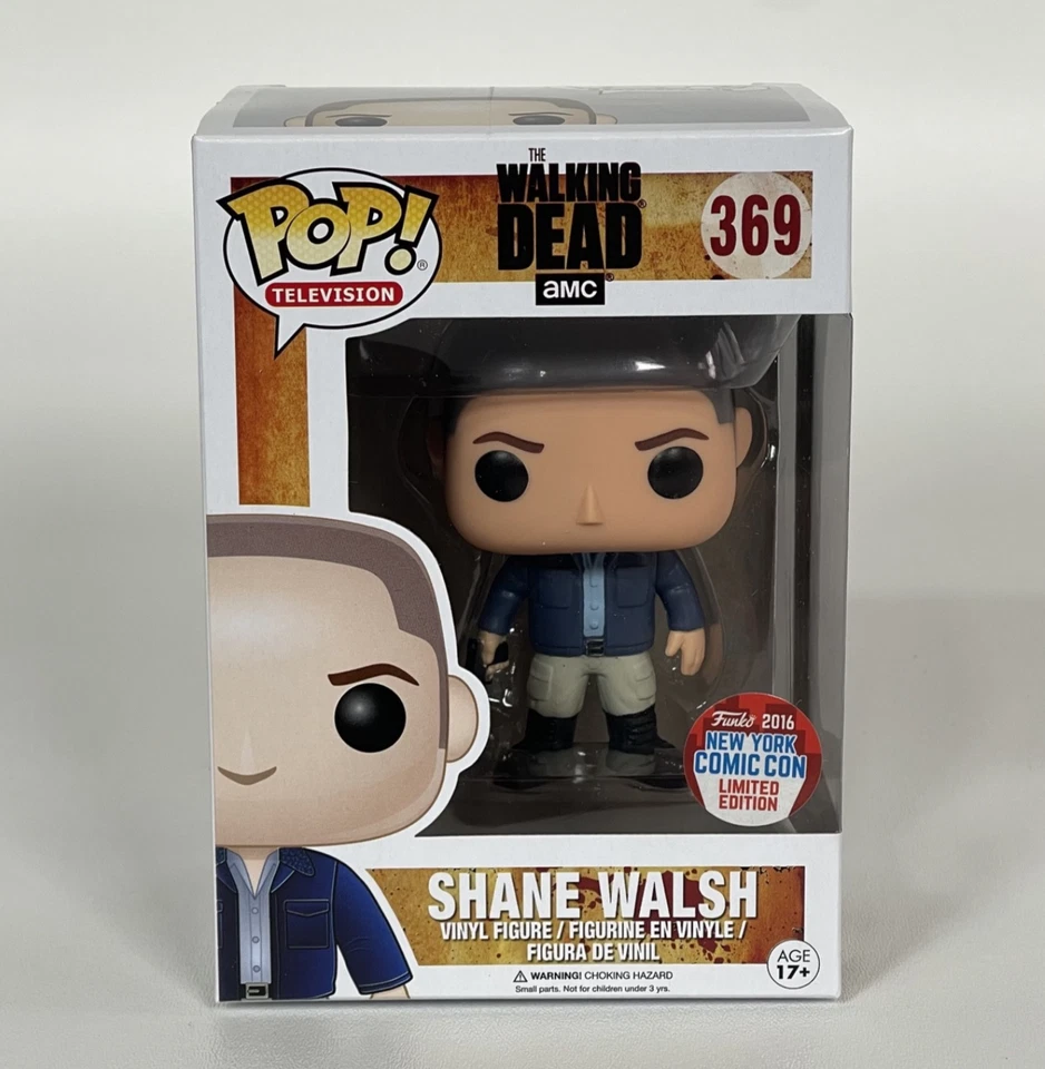 Funko Pop AMC The Walking Dead #369 Shane Walsh 2016 exclusivo de NYCC - caja dañada Foto 1 de 4