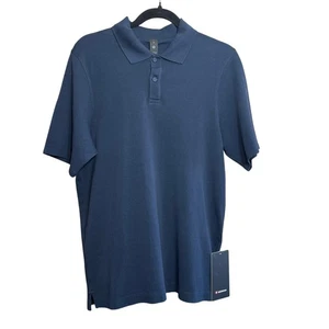 Lululemon Baumwolle Piqué Kurzarm Polo Herren NEU MIT ETIKETT XS Navy Blau - Bild 1 von 5