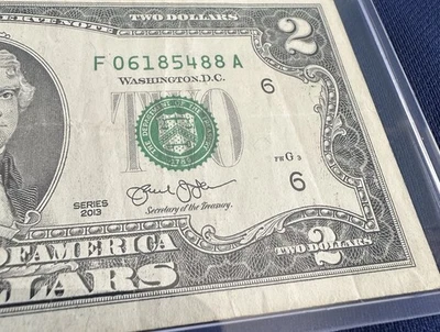 2013  $2 Error Serie And Logo Shifted  - Image 1 of 3