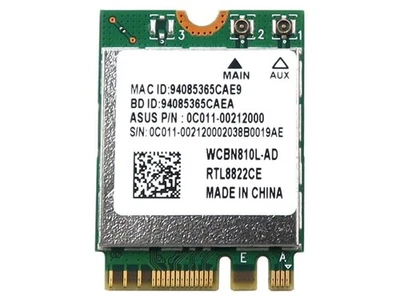 REALTEK RTL8822CE M.2 2230 USB PCI-E WIFI 5 BLUETOOTH 5.0 CARD 0C011-00212000 - Image 1 of 2