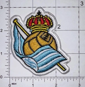 Patch calcio Real Sociedad ferro da stiro/cucito usata YZ56 - Foto 1 di 1