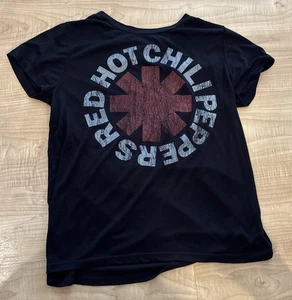 Old Navy X Red Hot Chili Peppers Shirt Mens Black Short Sleeve Big Logo Small 🔥 - Picture 1 of 3