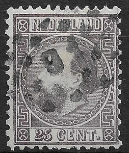Países Bajos 1867-1868 Rey Guillermo 3, NVPH Nº 11, 25 céntimos violeta, leer - Imagen 1 de 2