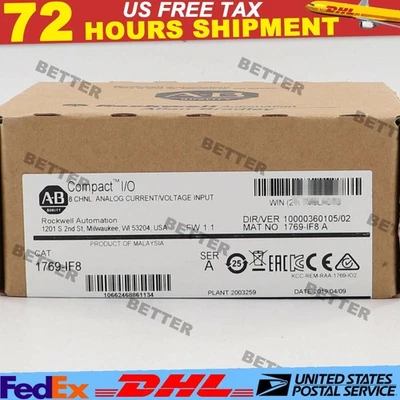 New Factory Sealed AB 1769-IF8 / A 8 Pt Analog Input Module 1769IF8 - Image 1 of 4