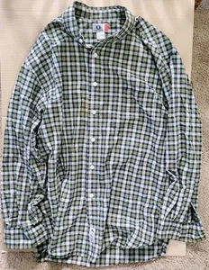 Camisa vintage Arizona para hombre mediana abotonada verde a cuadros años 90 manga larga - Imagen 1 de 4
