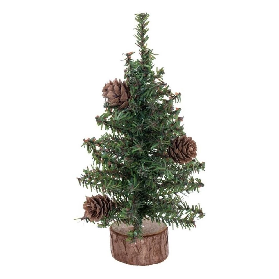 Vickerman 9" Carmel Pine Tree 92 Tips Wood Base Foto 1 de 1