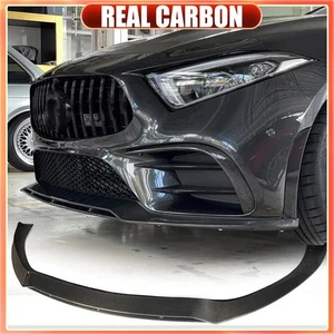 Se adapta a Benz C257 CLS450 CLS550 CLS53 2018UP CARBONO REAL parachoques delantero alerón labial - Imagen 1 de 15