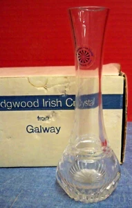 Vintage Wedgwood Irish Crystal 6" Bud Vase from Galway Ireland In Original Box - Picture 1 of 4
