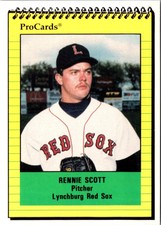 1991 ProCards Rennie Scott #1198 Lynchburg Red Sox