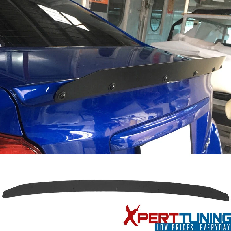 Fits 15-21 Subaru WRX OE Style Spoiler Gurney Flap Wicker Bill Black Aluminum Foto 1 de 4
