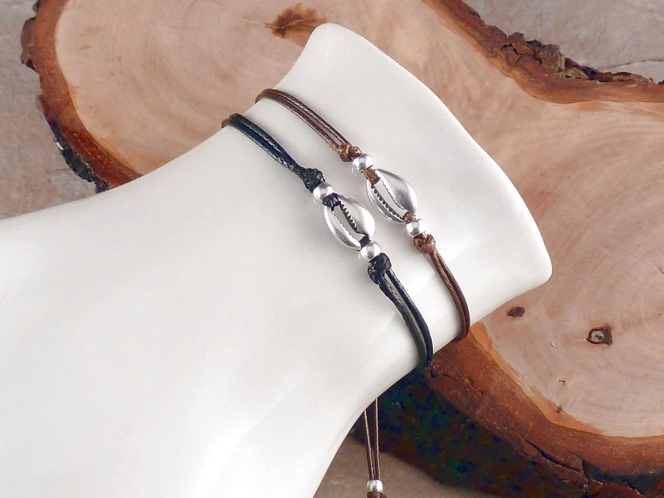 Armband Kaurischnecke Kauri Schnecke Muschel Surfer Schmuck verstellbar NEU - Bild 1 von 1