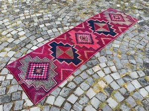 Bohemian rugs, Runner rug, Handmade, Turkish rug, Vintage, Wool | 2,4 x 8,2 ft - Picture 1 of 10