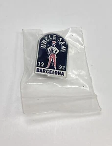 Olympische Sommerspiele 1992 Barcelona Uncle Sam Emaille Hut Pin USA Amerika A1 - Bild 1 von 4