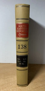 South Eastern Reporter Permanent Edition National Reporter ga nc sc va wv #138 - Picture 1 of 14