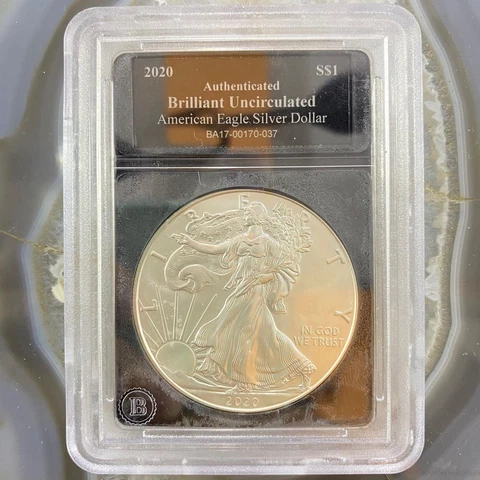 2020 US American Silver Eagle Mint Slab Coin #BA17-00170-037 Cover