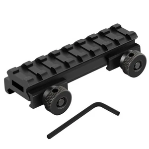 Airsoft Riser Mount, Medium Profile 1/2 Inch Picatinny Weaver Rail Flat Top - Picture 1 of 7