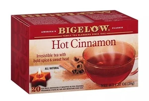 Bigelow HOT CINNAMON Black Tea 18 Count Bold Spice With Sweet Heat 1.23 Oz New - Picture 1 of 1
