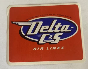 Vintage Delta C&S Airlines Wheaties Cereal Premium Airline Sticker c1955 - Picture 1 of 2