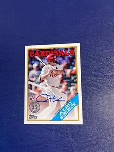 2023 Topps Series 2 Alec Burleson #88BA-AB 1988 Topps Auto RC SP Cardinals