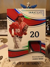 2023 Immaculate Collection Platinum Patch 1/1 James Woods #MP-JW Nationals RC