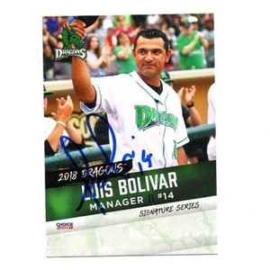 Luis Bolivar signed autographed 2018 Dayton Dragons team set card Vandalia OH